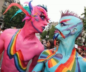 gay rainbow parade - not a gathering!